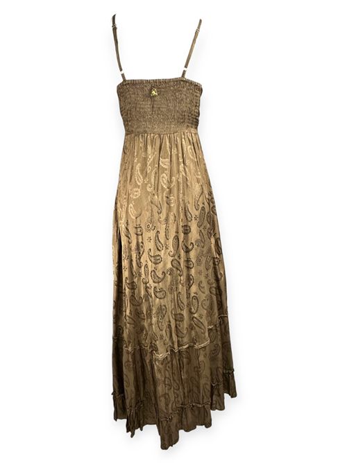 abito donna fantasia cachemire marrone Pahiesa Formentera | VLG2441COCONUT